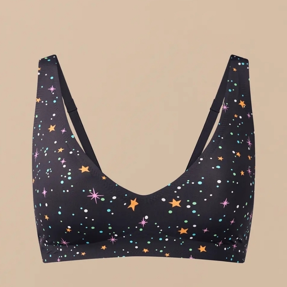 MeUndies Galaxy Print Black Bralette